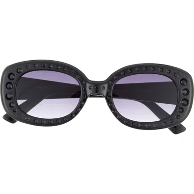 Kurt Geiger London 50mm Oval Sunglasses In Black