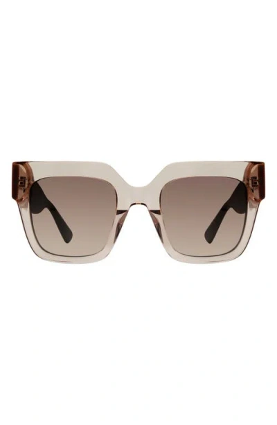 Kurt Geiger London 50mm Square Sunglasses In Beige/brown Gradient