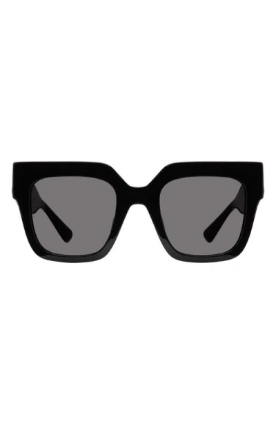 Kurt Geiger London 50mm Square Sunglasses In Black/smoke