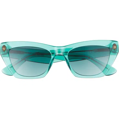 Kurt Geiger London 51mm Cat Eye Sunglasses In Green