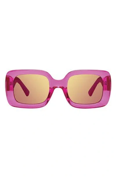 Kurt Geiger London 51mm Rectangle Sunglasses In Pink