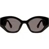 Kurt Geiger London 51mm Round Sunglasses In Black