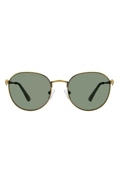 Kurt Geiger London 51mm Round Sunglasses In Brass/green