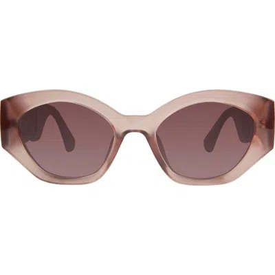 Kurt Geiger London 51mm Round Sunglasses In Milky Sand