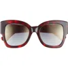 Kurt Geiger London 51mm Square Sunglasses In Havana/gray Gradient