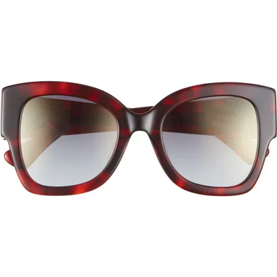 Kurt Geiger London 51mm Square Sunglasses In Havana/gray Gradient