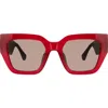 Kurt Geiger London 52mm Cat Eye Sunglasses In Pink