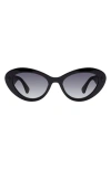 Kurt Geiger Cat Eye Sunglasses, 60mm In Black