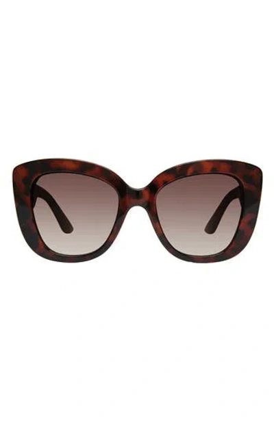 Kurt Geiger London 52mm Cat Eye Sunglasses In Brown