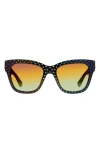 Kurt Geiger London 52mm Cat Eye Sunglasses In Blue