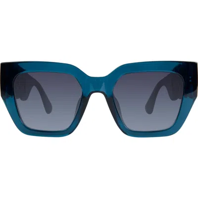 Kurt Geiger London 52mm Gradient Cat Eye Sunglasses In Blue/smoke Teal