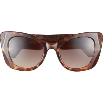 Kurt Geiger London 52mm Gradient Cat Eye Sunglasses In Havana/ Brown Gradient