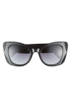 Kurt Geiger London 52mm Gradient Cat Eye Sunglasses In Lbs/gray Gradient
