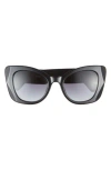 Kurt Geiger London 52mm Gradient Cat Eye Sunglasses In Lbs/gray Gradient