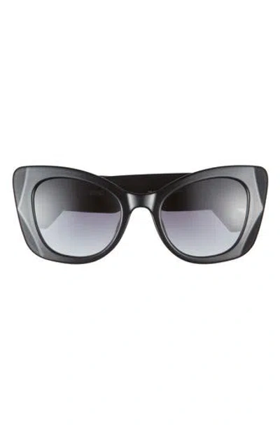 Kurt Geiger London 52mm Gradient Cat Eye Sunglasses In Lbs/gray Gradient