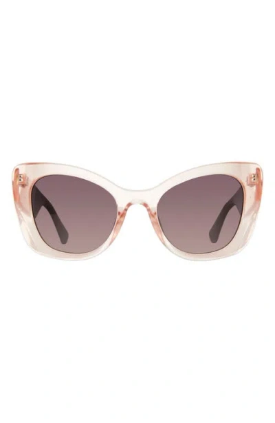 Kurt Geiger London 52mm Gradient Cat Eye Sunglasses In Light Pink/azure Gradient