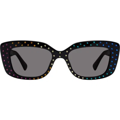 Kurt Geiger London 52mm Rectangular Sunglasses In Blue