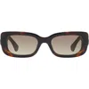 Kurt Geiger London 52mm Rectangular Sunglasses In Brown