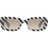 Kurt Geiger London 52mm Rectangular Sunglasses In Black