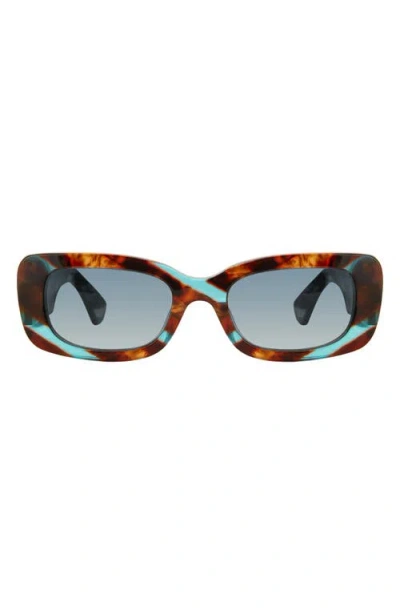 Kurt Geiger London 52mm Rectangular Sunglasses In Curacao Novilla