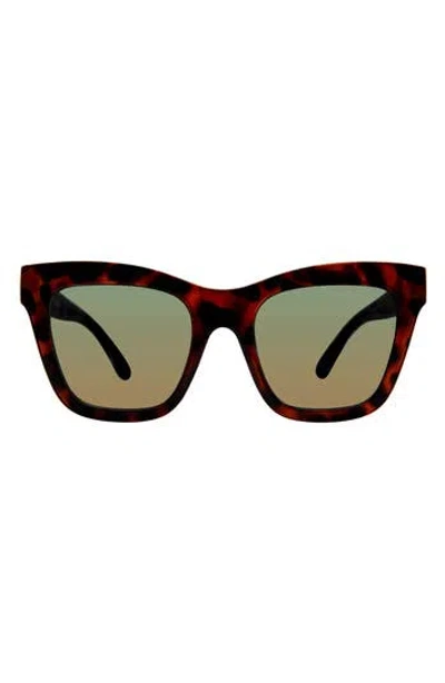 Kurt Geiger London 53mm Cat Eye Sunglasses In Havana Crystal Purple/rainbow