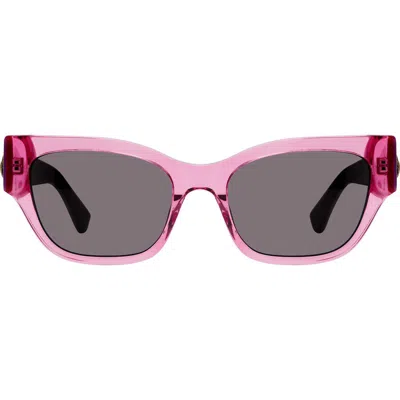 Kurt Geiger London 53mm Cat Eye Sunglasses In Pink/smoke