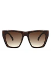 Kurt Geiger London 53mm Gradient Square Sunglasses In Brown