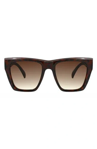 Kurt Geiger London 53mm Gradient Square Sunglasses In Brown