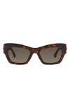 Kurt Geiger London 53mm Rectangular Sunglasses In Brown