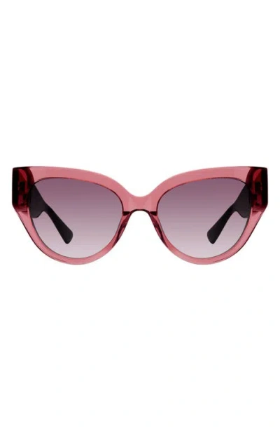 Kurt Geiger London 54mm Cat Eye Sunglasses In Burgundy