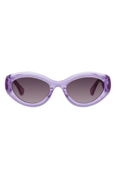 Kurt Geiger London 54mm Cat Eye Sunglasses In Purple