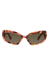Kurt Geiger London 55mm Rectangular Sunglasses In Brown