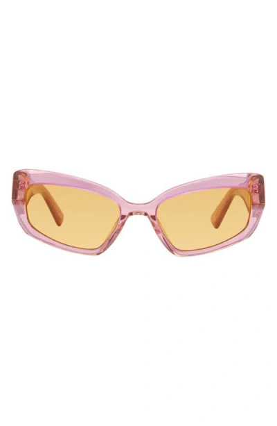 Kurt Geiger London 55mm Rectangular Sunglasses In Pink