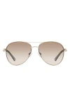 Kurt Geiger London 57mm Gradient Navigator Sunglasses In Gold