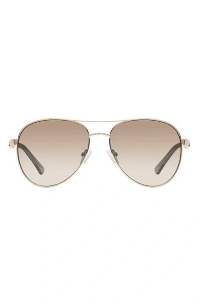Kurt Geiger London 57mm Gradient Navigator Sunglasses In Gold