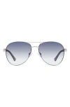 Kurt Geiger London 57mm Gradient Navigator Sunglasses In Metallic