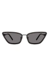 Kurt Geiger London 58mm Cat Eye Sunglasses In Black