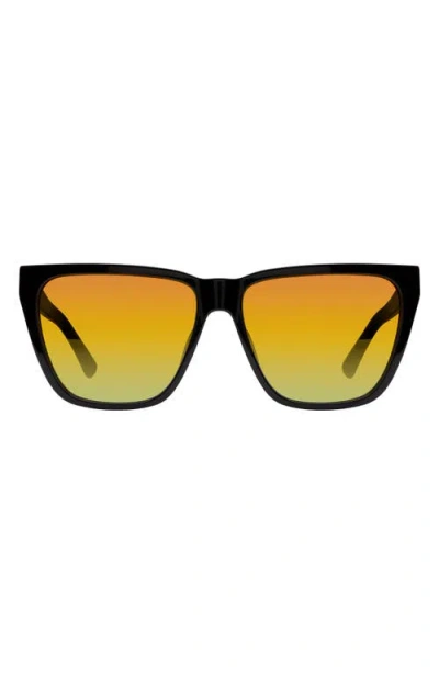 Kurt Geiger London 58mm Cat Eye Sunglasses In Black/rainbow Fl
