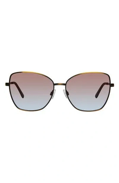 Kurt Geiger London 58mm Cat Eye Sunglasses In Neutral