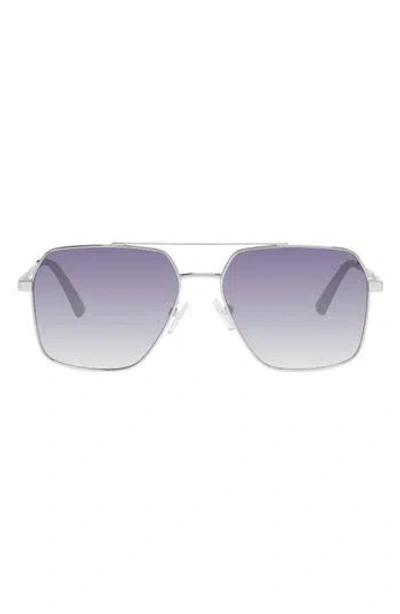 Kurt Geiger London 58mm Square Sunglasses In Silver