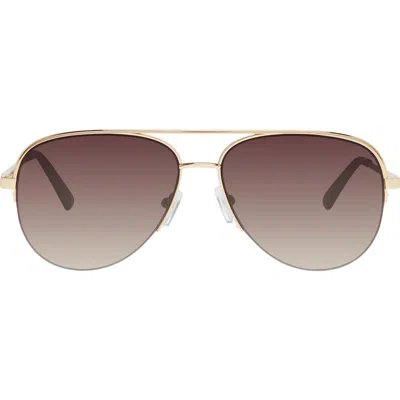 Kurt Geiger London 59mm Aviator Sunglasses In Gold