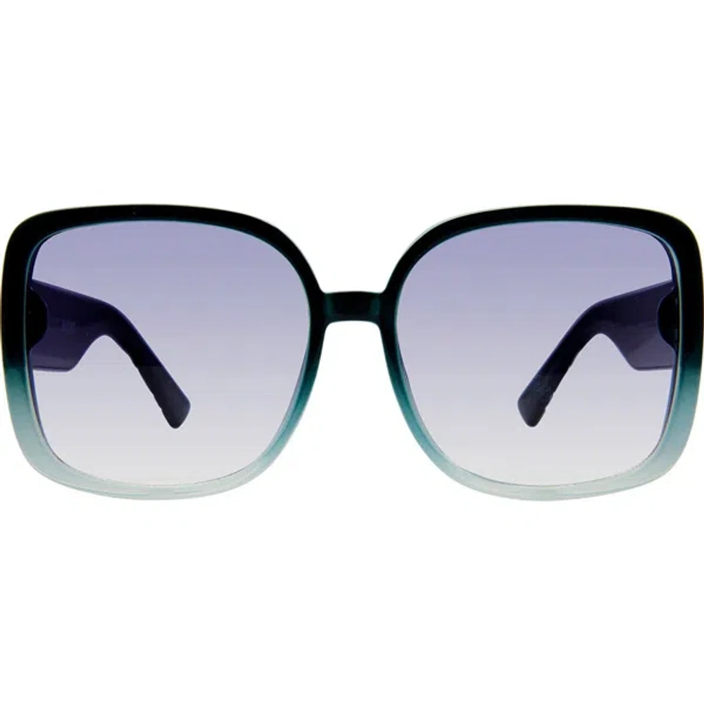 KURT GEIGER London 59mm Square Sunglasses In Crystal Teal Crystal/blue 00000001_zi_deef2e9e-69b6-4d51  main image 2
