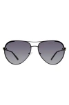 Kurt Geiger London 60mm Aviator Sunglasses In Black/gray Gradient