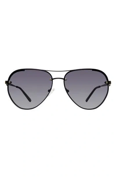 Kurt Geiger London 60mm Aviator Sunglasses In Black/gray Gradient