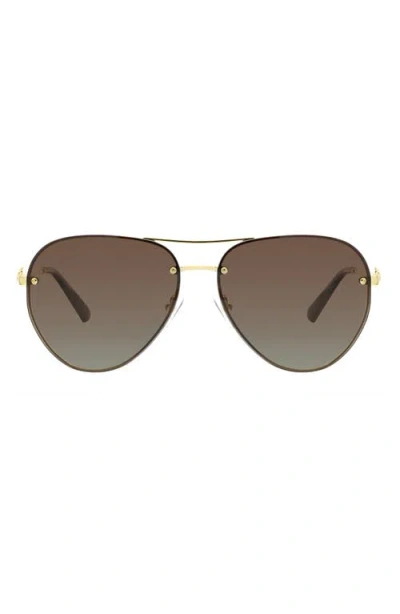 Kurt Geiger London 60mm Gradient Polarized Pilot Sunglasses In Gray