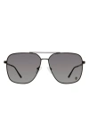 Kurt Geiger London 61mm Gradient Navigator Sunglasses In Black/gray Gradient