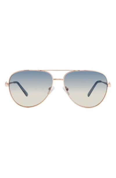 Kurt Geiger London 62mm Pilot Sunglasses In Metallic