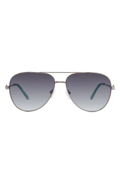 Kurt Geiger London 62mm Pilot Sunglasses In Silver