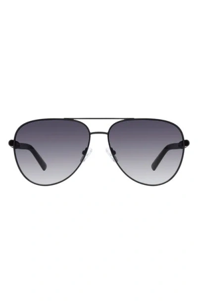 Kurt Geiger London 63mm Oversize Pilot Sunglasses In Black