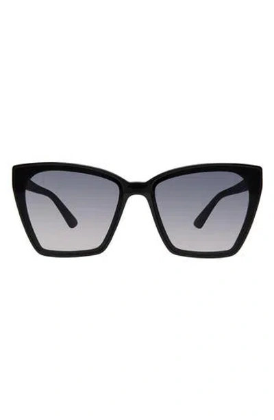 Kurt Geiger London 64mm Cat Eye Sunglasses In Black